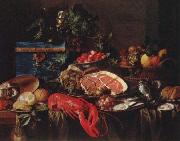 Jan Davidz de Heem Still life with Lobster oil